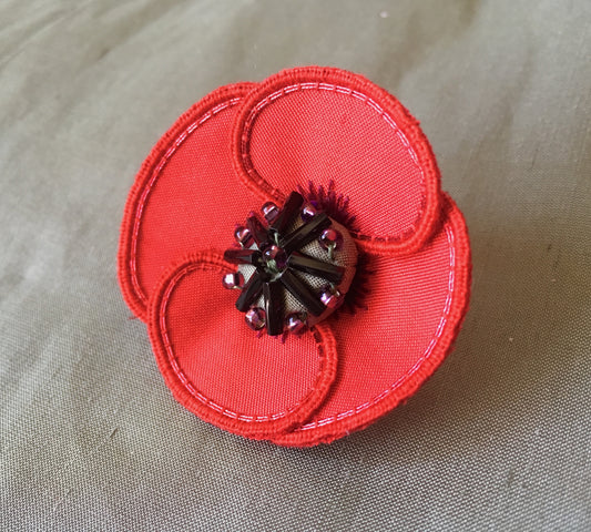 Motif de broderie Stumpwork « Coquelicot »