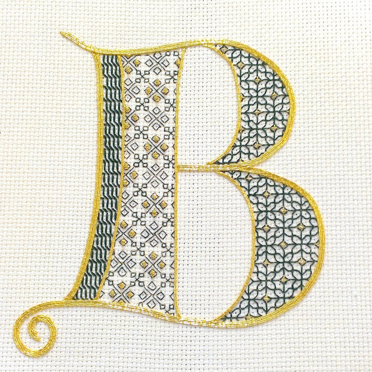 'Tudor Monogram' Blackwork Embroidery Kit