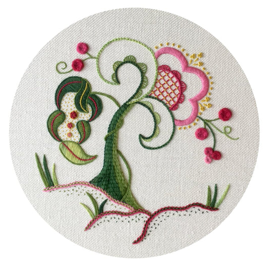 Kit de broderie au point de croix jacobite « Budding Beauty »