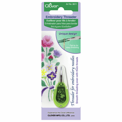 Enfile-aiguille en forme de fleur de trèfle pour broderie