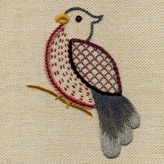 'Little Bird' Jacobean Crewel Work Embroidery Kit