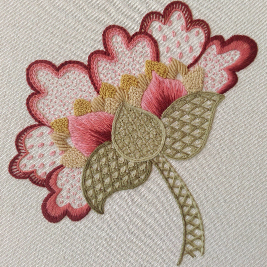 Zestaw do haftu krzyżykowego „Peony” Jacobean Crewel