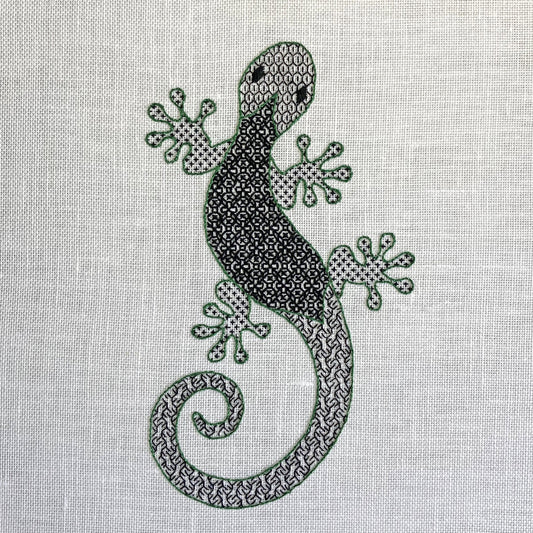 'Gecko' Blackwork Embroidery Kit