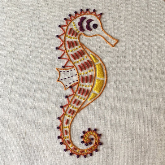 'Seahorse' Crewel Work Embroidery Kit
