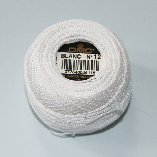 Coton perlé blanc n°12 DMC