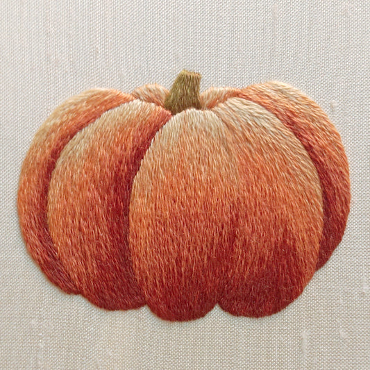 Kit de broderie en soie ombrée « Citrouille »