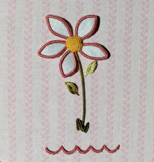 'Retro Flower' Stumpwork Embroidery Pattern