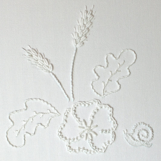 'Sneaky Snail' Mountmellick Whitework Embroidery Kit
