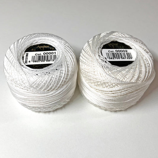 Coton Perle Blanche N°12 Ancre